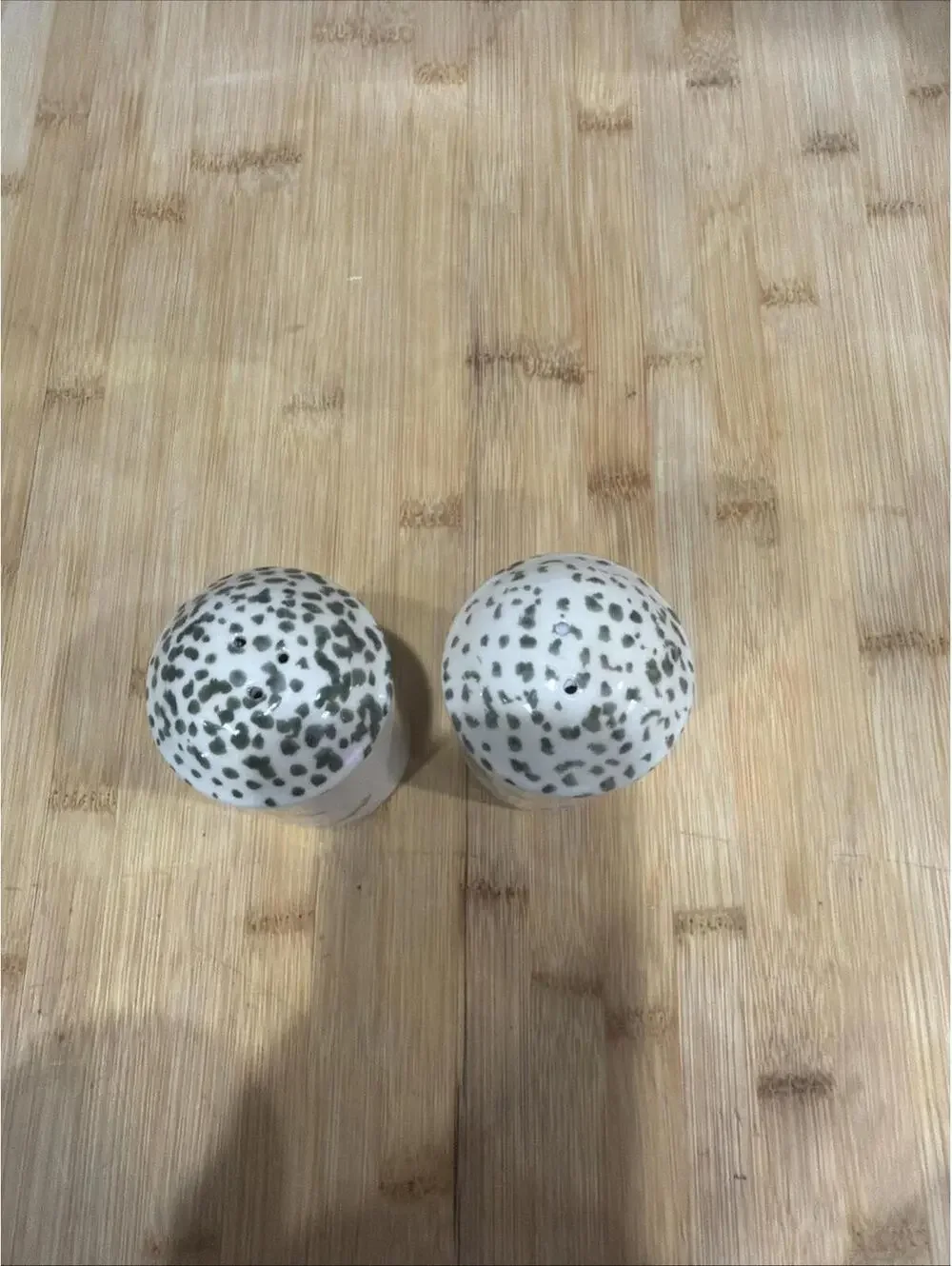 Vintage Home Interiors Stoneware We Can Build A Snowman Salt & Pepper Shakers *